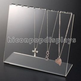 Chine Montages acryliques de merchandisage de vente au détail de support de bijoux de contre- collier fournisseur