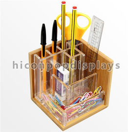 Chine Stylo de supports d'affichage de papeterie de partie supérieure du comptoir/présentoir en bois acryliques en bois de couteau fournisseur