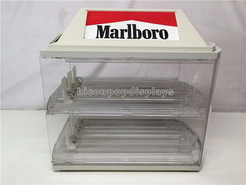Chine Vitrine acrylique de cigarette de Marlboro de cru 2 polis transparents - posé fournisseur
