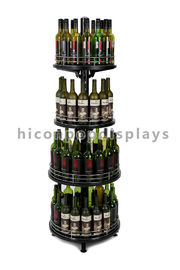 Chine Le montage réglable 4-Layer d'affichage de magasin de vin vendent la forme au détail ronde de tour d'affichage de vin fournisseur