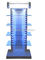 Présentoir en verre de gondole en métal au détail illuminating supérieur de rayonnage pour la vente fournisseur