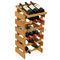 Support en bois de vin de plancher de vin de présentoir de vin de magasin de la publicité faite sur commande de vente au détail fournisseur