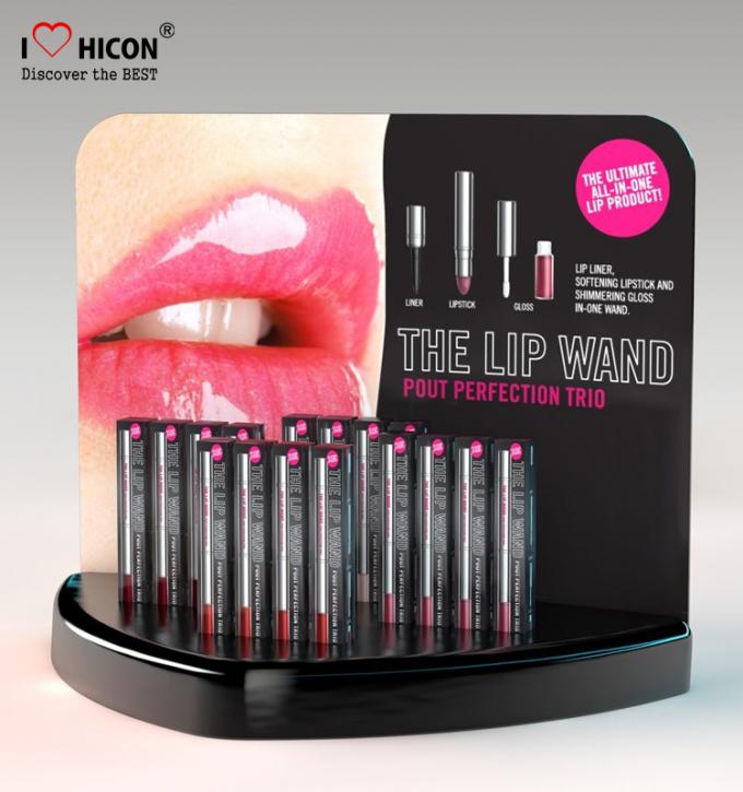 Support d'affichage acrylique de rouge à lèvres de POP de Cometics de merchandisage visuel fait sur commande de magasin