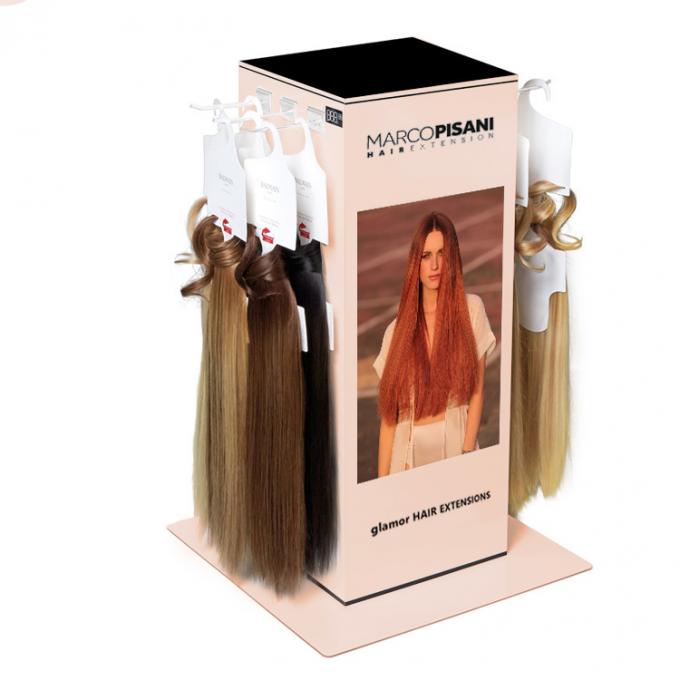 Écrans de marchandises POP Extension de cheveux tournante Tableau d'affichage