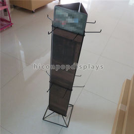 Chine Les présentoirs de plancher de fil en métal/accrocher tournant cogne le support d'affichage fournisseur