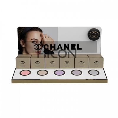Chine unité de visualisation cosmétique de compteur de magasin d'affichage d'or du maquillage 2-Tiered fournisseur