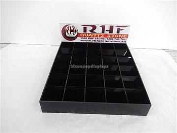Chine L'acrylique noir couvre de tuiles le support d'affichage, 30 morceaux polissant les présentoirs en céramique fournisseur