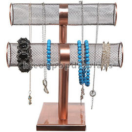 Chine Présentoir en bronze de bijoux de partie supérieure du comptoir d'affichage d'accessoires de vente au détail de couleur pour le bracelet fournisseur
