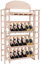 Chine Étagère en bois solide mobile de vin de présentoir de vin 4 couches vigoureuses/biens fournisseur