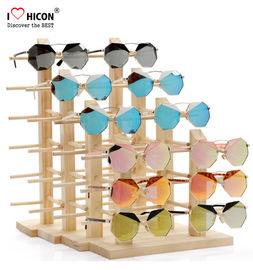 Chine Équipement en bois de la publicité de plan de travail de présentoir de lunettes de soleil de clients étonnants fournisseur