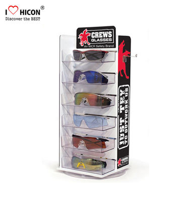 Chine Acrylique libre vitrine de 5 lunettes de soleil de couche tournant pour les lentilles protectrices fournisseur