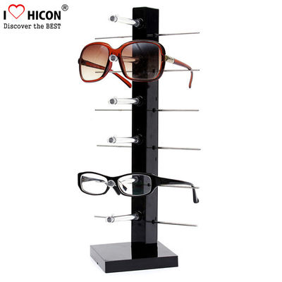 Chine Support d'affichage optique en bois fait sur commande de lunettes de soleil du plan de travail 6-Pair d'affichage de magasin fournisseur