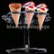 Présentoir acrylique de crème glacée de trous des montages 8 de magasin de détail de support de cône pour la partie fournisseur