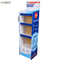 Présentoirs ondulés bleus adaptés aux besoins du client de carton de rangée de plancher 4 fournisseur