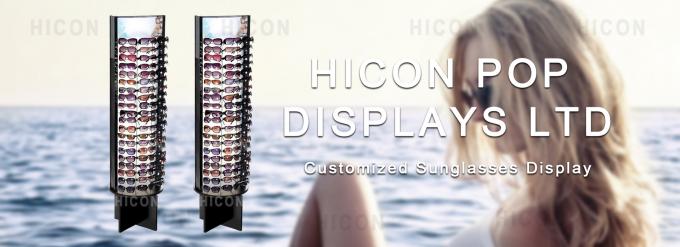 Présentoir en bois commercial de Sunglass d'affichage de lunettes de soleil de vente de client