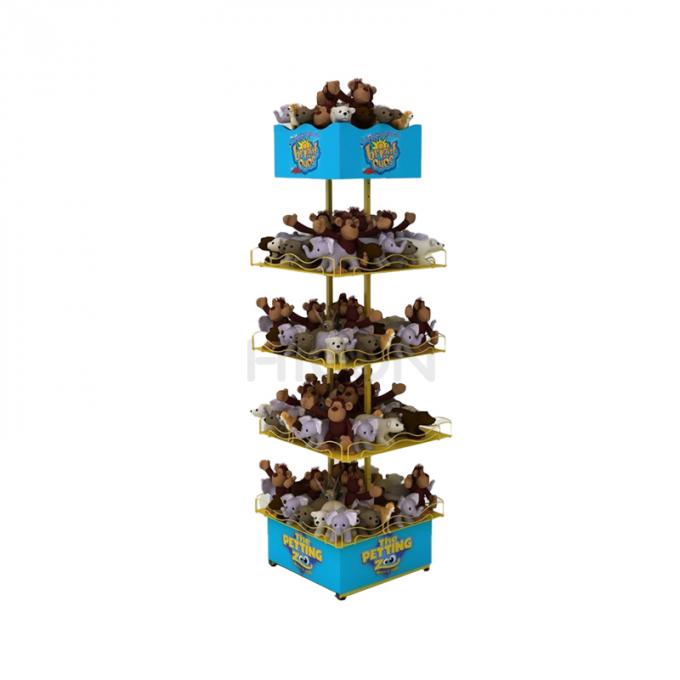 L'affichage en métal étire l'affichage fait sur commande de boutique de cadeaux de rangées de Toy Display Rack 4